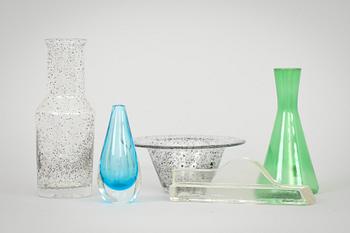 PARTI GLAS, 5 delar. Glas, Bengt Orup, bl.a Johansfors.