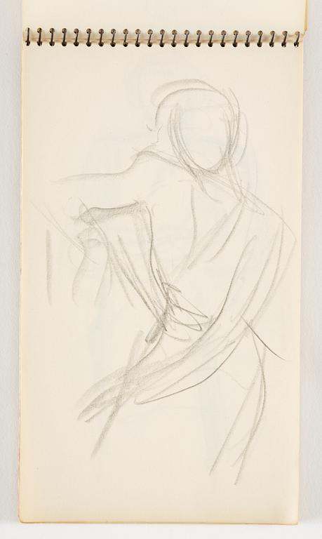 Lotte Laserstein, 4 skissböcker med blyertsteckningar.