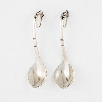 Georg Jensen, a pair of silver spoons, Denmark, 1924. .