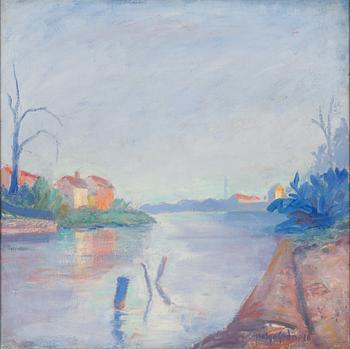 Helge Stén, oil on canvas, signed and dated -46.
