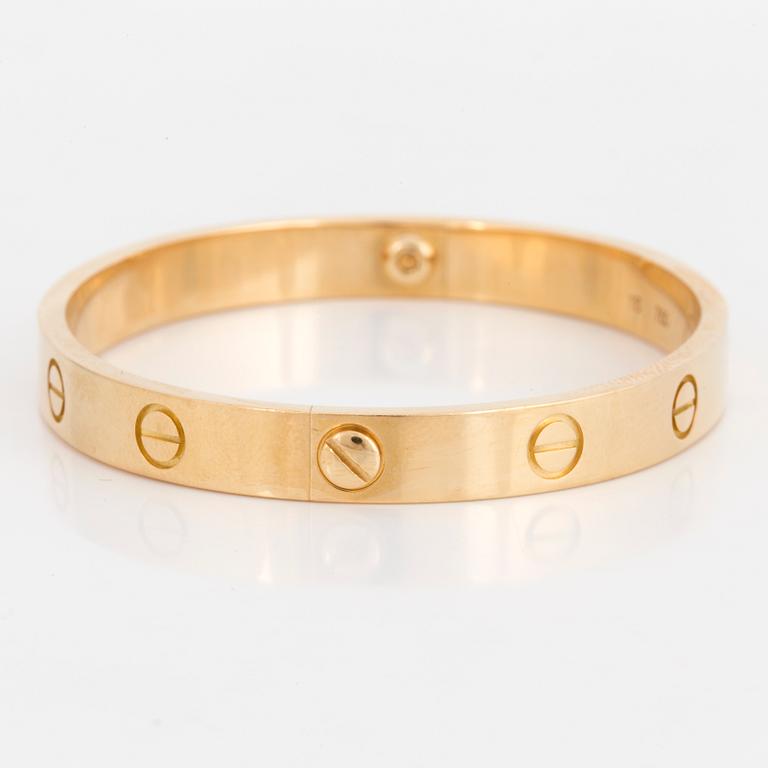 A Cartier 'LOVE' bracelet in 18K gold.