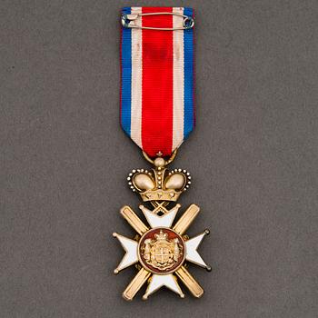 A late 19th Century Serbian order of the cross of Takovo.