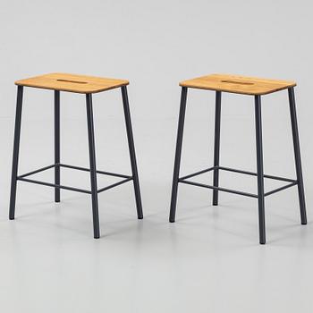 Toke Lauridsen, a pair of oak 'Adam Stool' stools, Frama, Denmark.