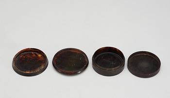 Two early 19th century turtle boxes.