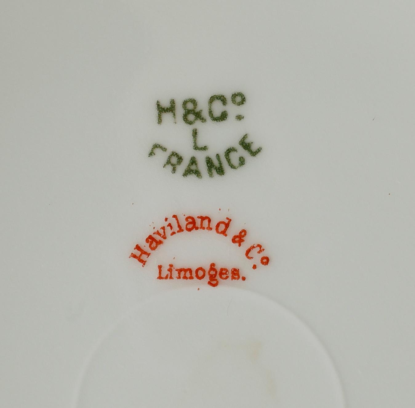 DESSERTSERVIS, porslin, Haviland & Co, Limoges, 1900-talets första hälft.
