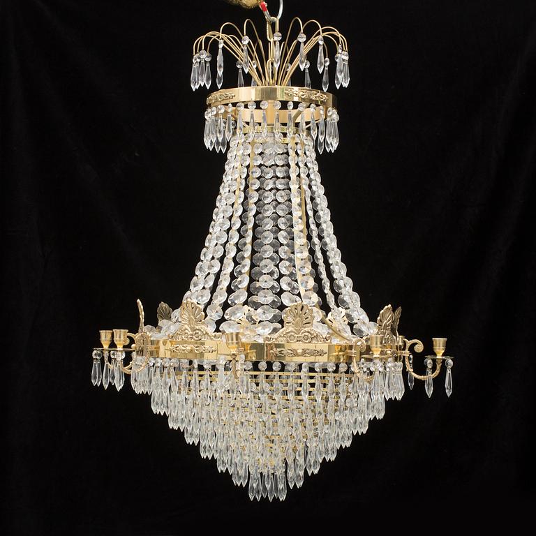 LJUSKRONA, empirestil, modern tillverkning. Höjd ca 83 cm.