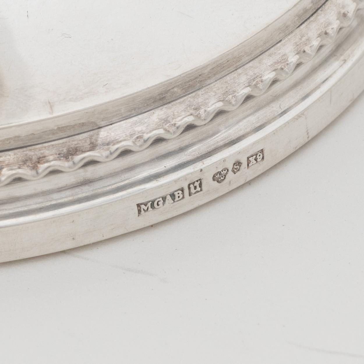 Three pairs of silver candlesticks, Finnish and Swedish hallmarks 1927-1972.