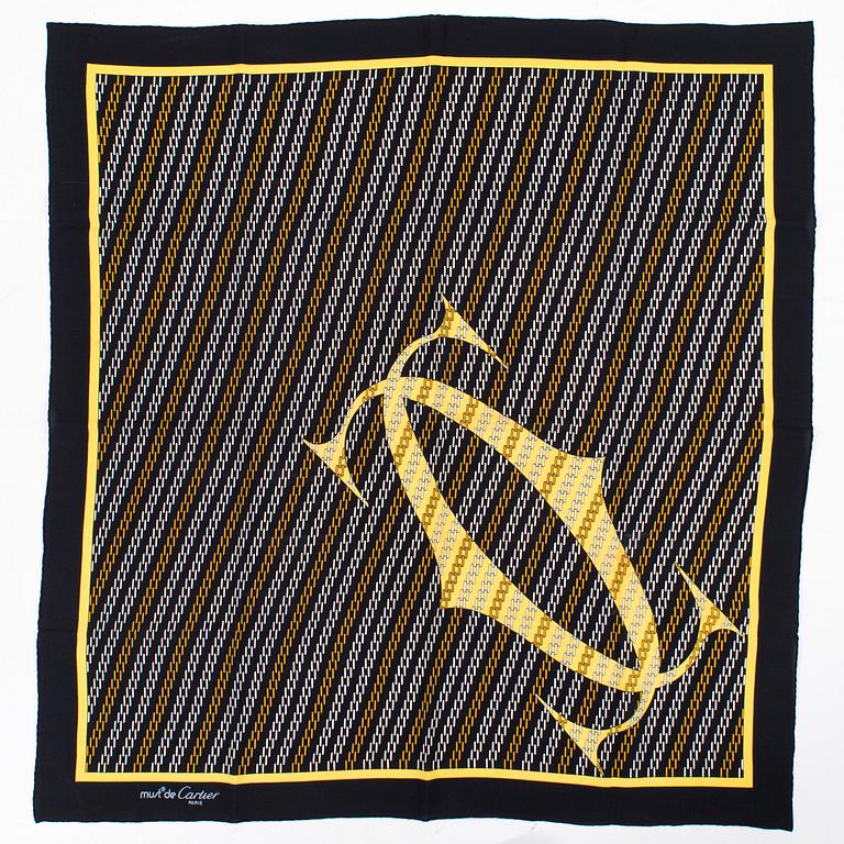 Cartier, two silk scarves.