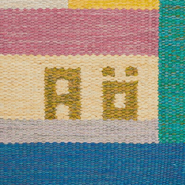 Agda Österberg, A CARPET, flat weave, ca 243 x 172 cm, signed AÖ.