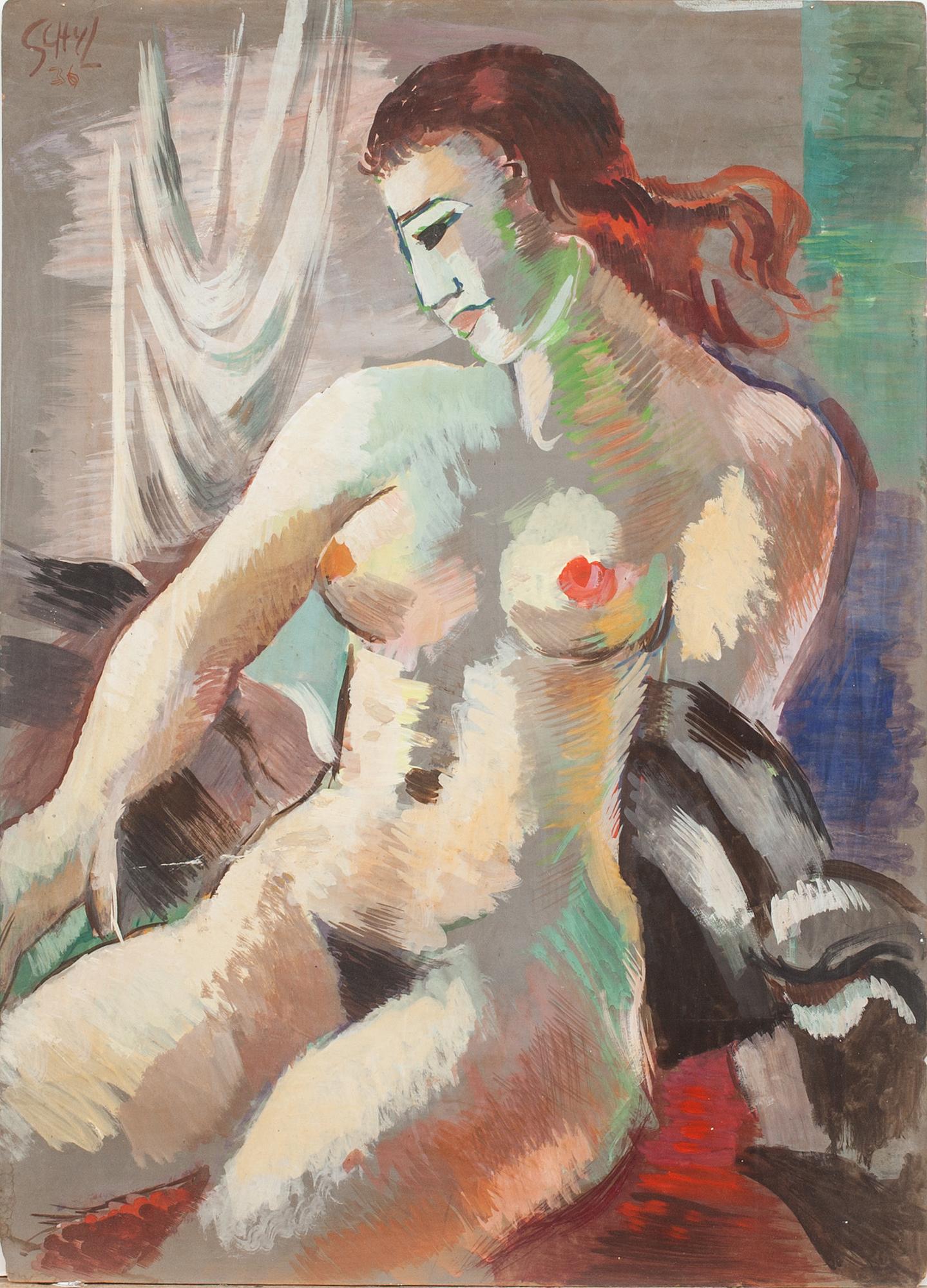 JULES SCHYL, olja på kartong, signerad och daterad -36.