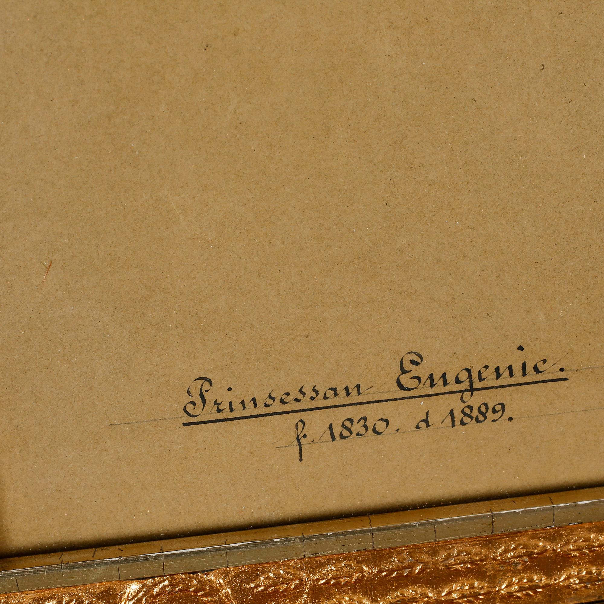 UNKNOWN ARTIST, possibly Princess Eugénie, watercolour, not signed.
