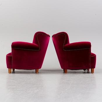 Fåtöljer ett par, Swedish modern, troligen 1940-tal.