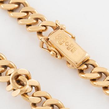 Bracelet, 18K gold, curb link.