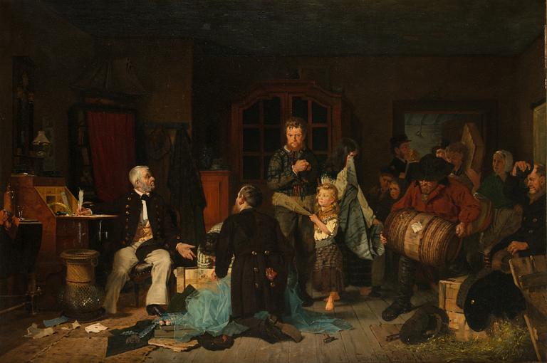 Gillis Hafström, oil on canvas, signed and dated 1876.