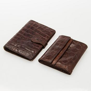 Mulberry, väska samt kalender omslag och plånbok, vintage, England.