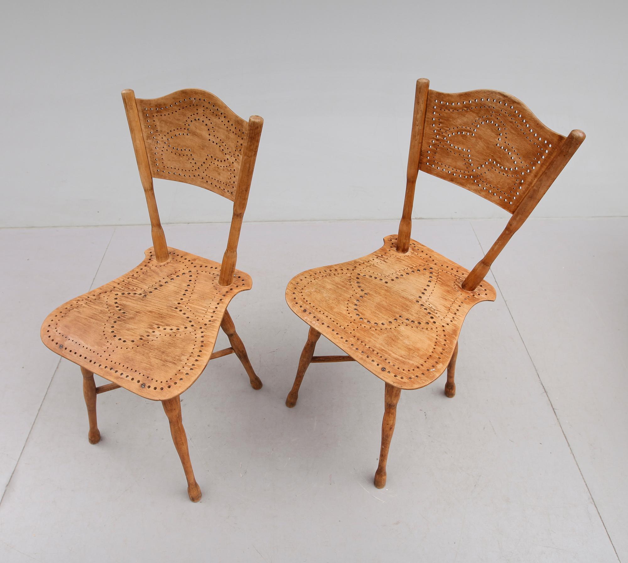 STOLAR, 1 par, Thonet, omkring år 1900.