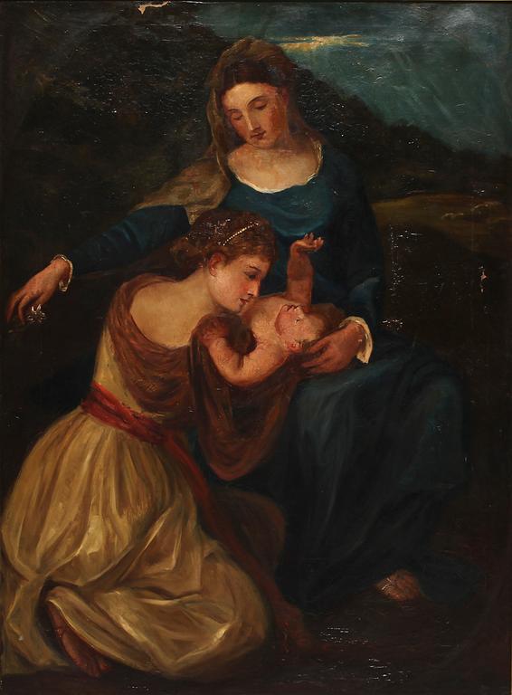 OKÄND KONSTNÄR, olja på duk, 1800-tal.