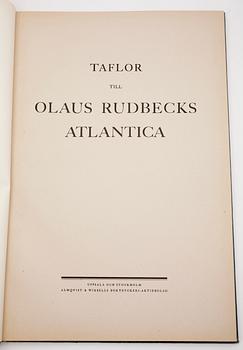 BÖCKER, 5 st, "ATLANTICA", RUDBECK, OLAUS. Svenska originaltexten. Utg. A. Nelson I-IV samt boken Taflor till Atlantica.