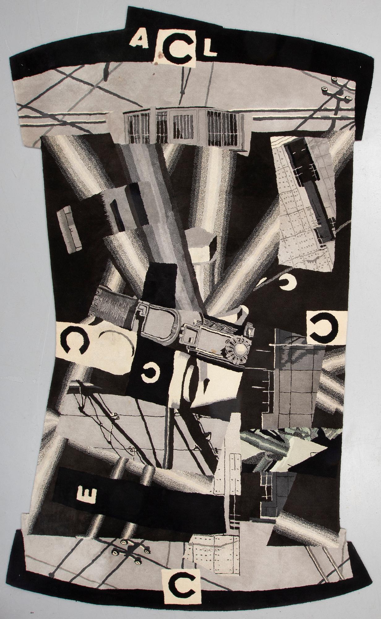 CAROUSCHKA STREIJFFERT, MATTA, "Construktion", handtuftad, konturerad, ca 394 x 242,5 cm.