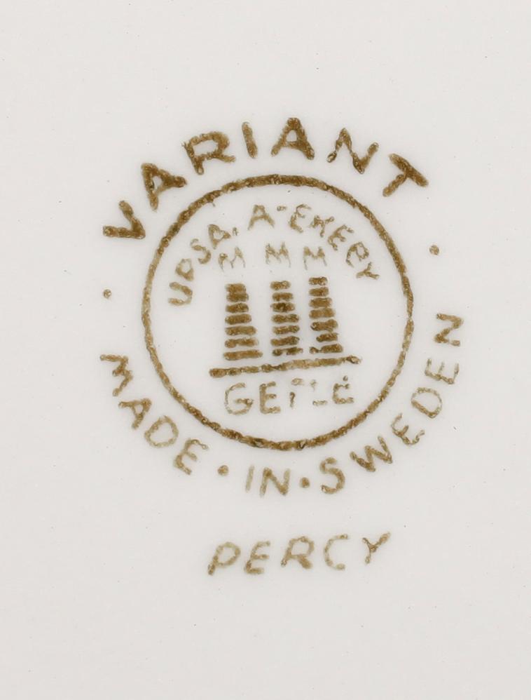 TESERVIS, 14 del, porslin, "Variant", Arthur Percy, Upsala-Ekeby, Gefle .