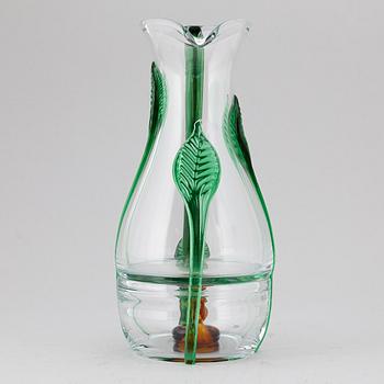 A Kosta Boda glass ewer by Ernst Billgren, late 20th Century.