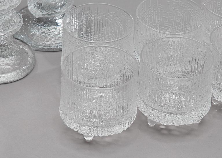 SERVISDELAR,  10 st, "Ultima Thule", 3 ljusstakar "Festivo", Tapio Wirkkala, Iittala.