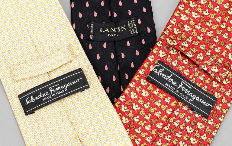 SLIPSAR 3 st, Salvatore Ferragamo och Lanvin.