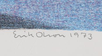 ERIK OLSON, färglitografi, signerad 1973 och numrerad 214/310.