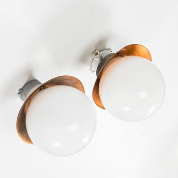 Paavo Tynell, a pair of mid 1960s 'H10-100' out wall lights for Idman Finland.