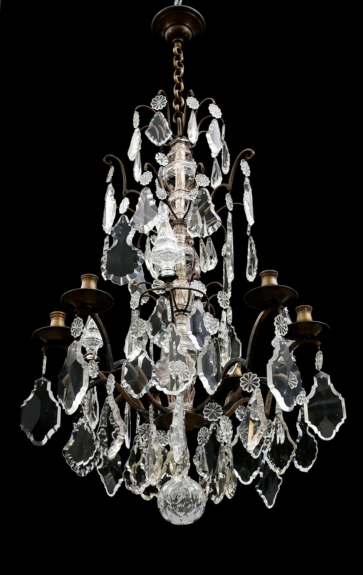 LJUSKRONA, barockstil, 1900-talets början. Höjd ca 85 cm.