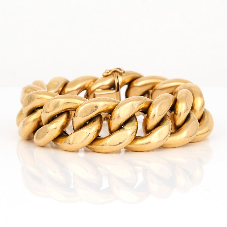 ARMBAND, 18K guld. Total vikt ca 66 g.