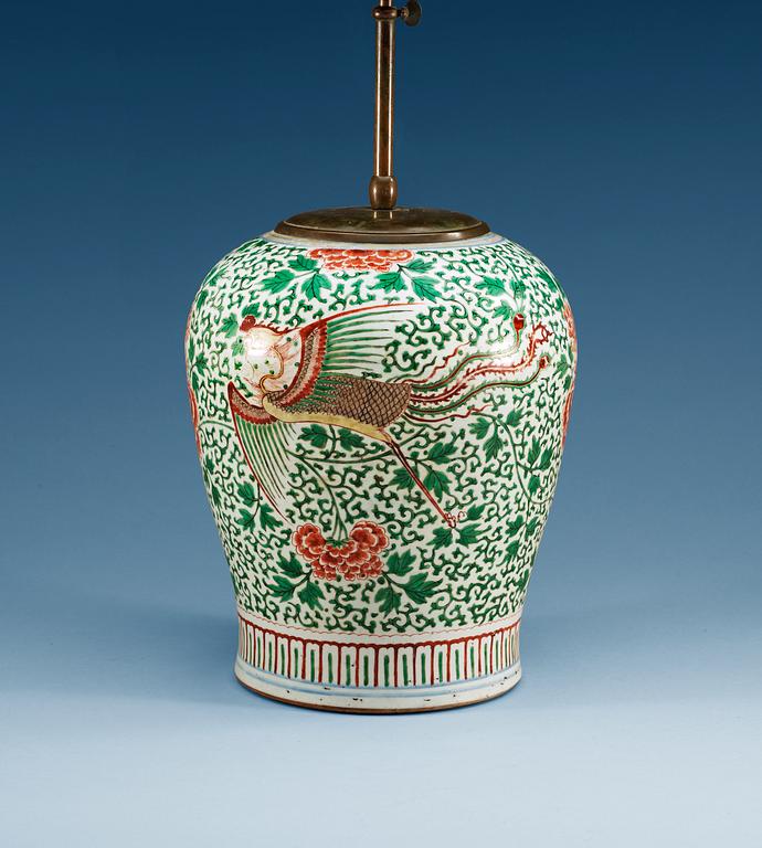 URNA, porslin. Qing dynastin, 1600-tal.