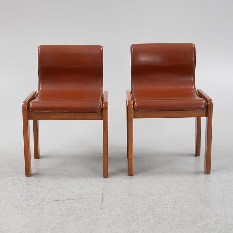 Tobia & Afra Scarpa, tillskrivna, stolar 5 st., Italien, 1900-talets mitt.