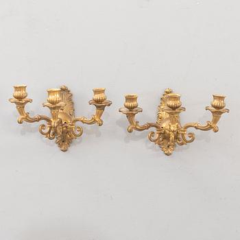 A pair of wall brackets late empire later part of the 19th century.