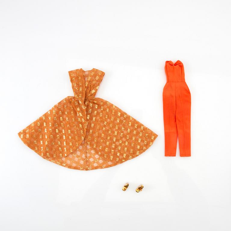 Barbie clothes 4 sets. Vintage including "Dinner at Eight" Mattel 1963. "Nighty Negligée" Mattel 1959-64.