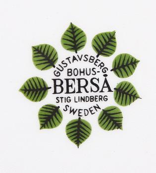 SERVISDELAR, 9 st, porslin, "Berså" Stig Lindberg Gustavsberg.