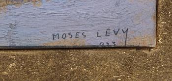 LEVY, MOSES, olja på papp-pannå, sign.