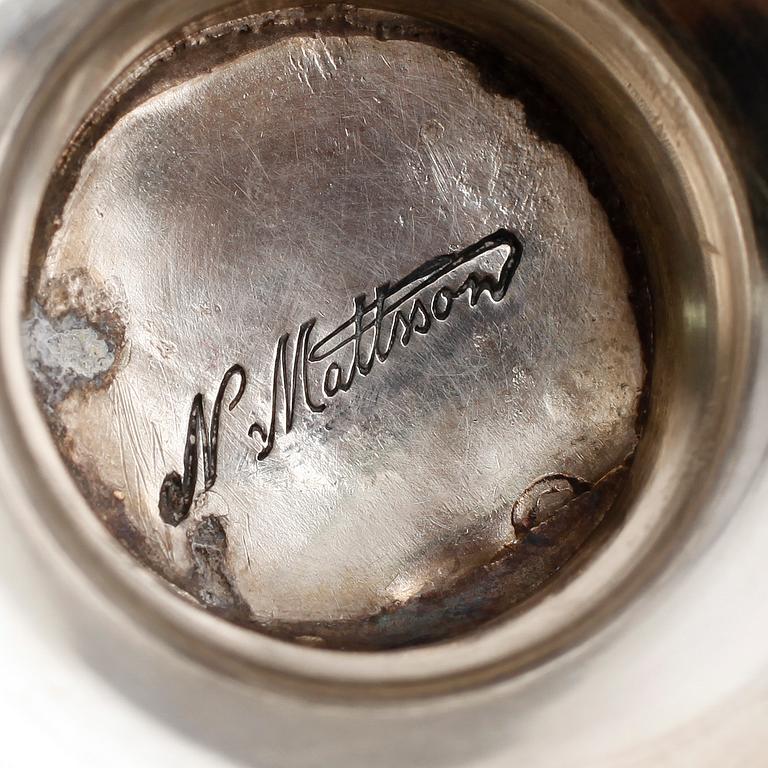 KÅSOR, 1 par, silver, Mattsson, 1968. Vikt ca 139 gram.