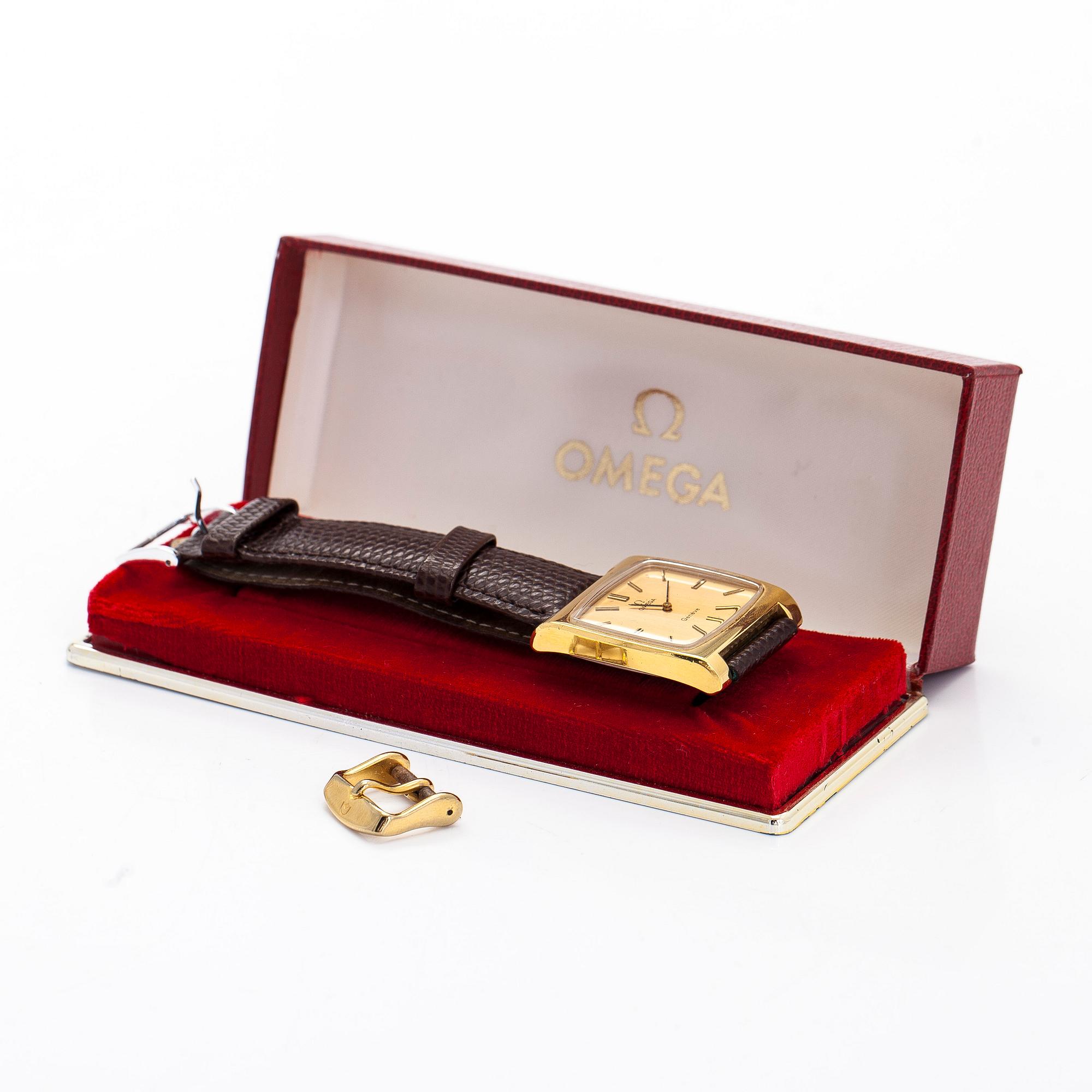 Omega, Genève, rannekello, 34 x 30 (36) mm.