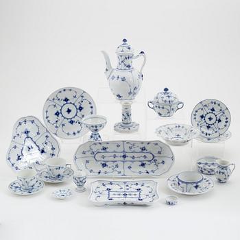 A 60-piece 'Musselmalet' porcelain coffee service, Royal Copenhagen, Denmark.