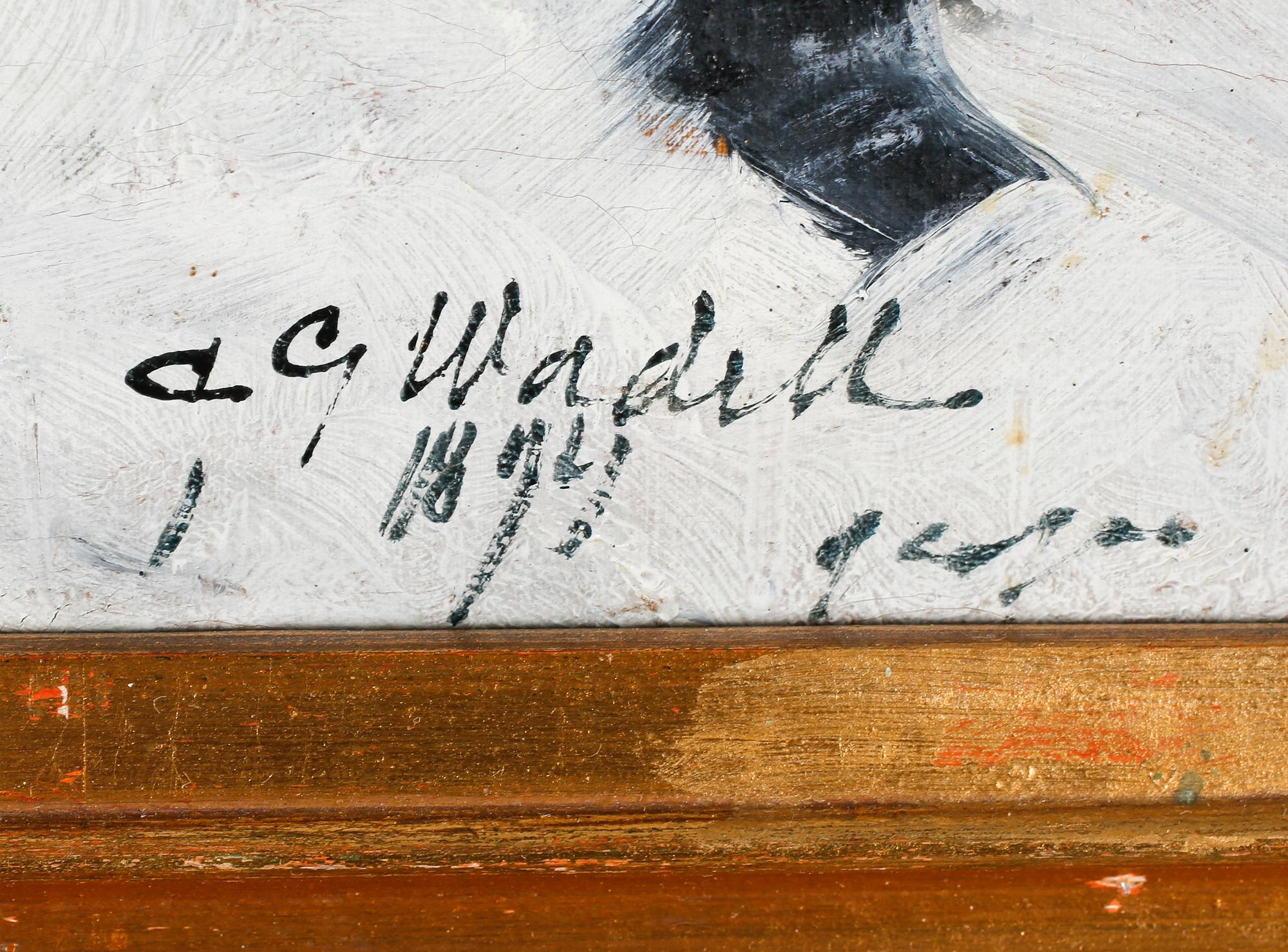 GUSTAF CEDERSTRÖM, kopia efter, olja på duk, utförd av C. Wadell, daterad 1894.