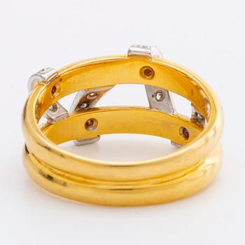 ENGELBERT RING 18k guld m briljanter 0,24 ct totalt ingraverat, Stockholm 1996, original etui och box.