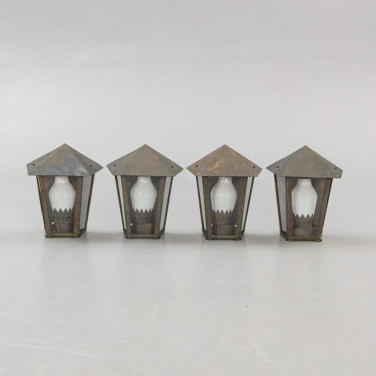 Exterior lighting, 4 pcs, second half of the 20th century.