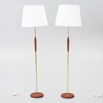 Floor lamps, a pair, Eskilstuna Elektrofabrik AB, second half of the 20th century.