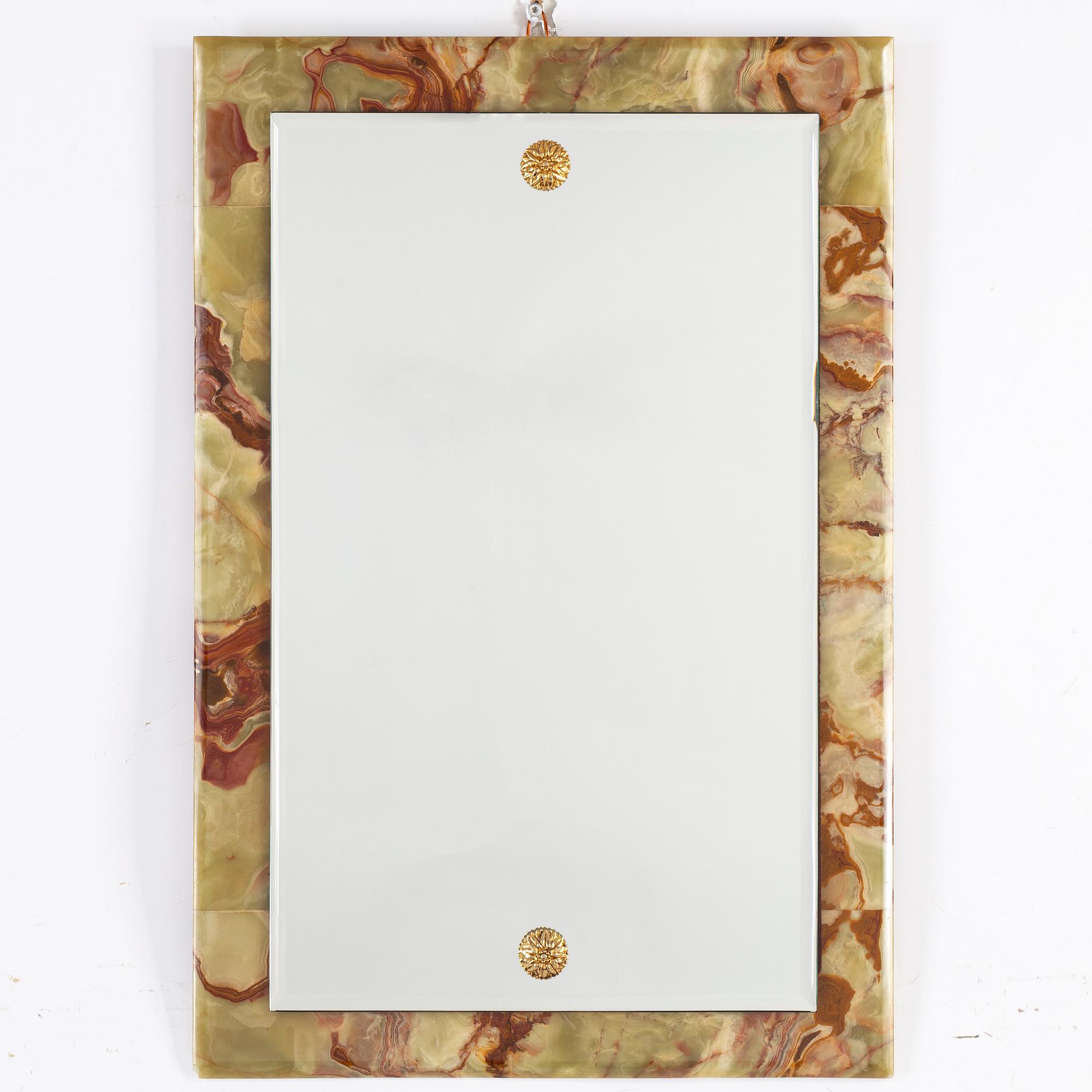 An onyx mirror, second half of the 20th century.