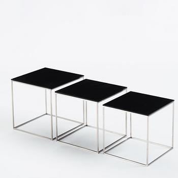 Poul Kjaerholm, satsbord, "PK-71", 3 delar, Fritz Hansen, Danmark, 2014.