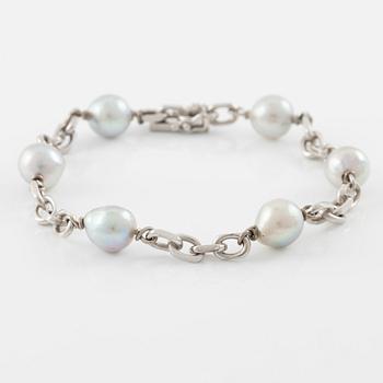 Armband, Hellström & Åhrling, 18K vitguld och odlade pärlor.