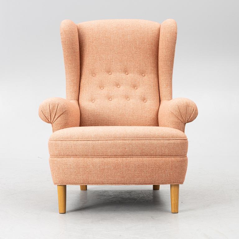 Carl Malmsten, Fåtölj, ”Häggbom”, O.H.Sjögren, Tranås 2021.