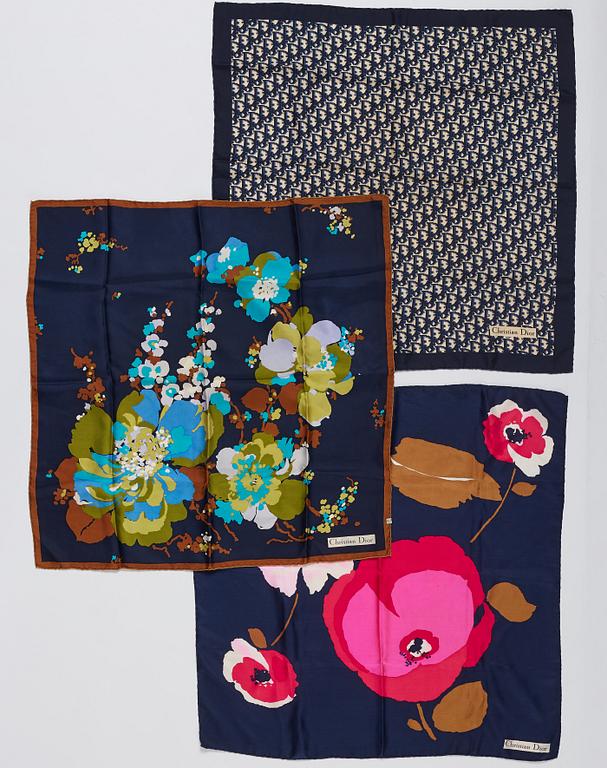 Christian Dior, scarves, 3 st.