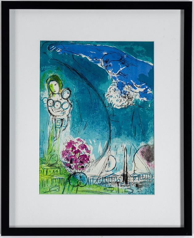 MARC CHAGALL, lithograph in colour, from: Verve 27-28, 1952.